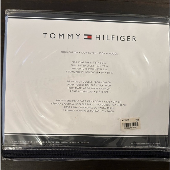 Tommy Hilfiger full sheet set - Picture 2 of 2